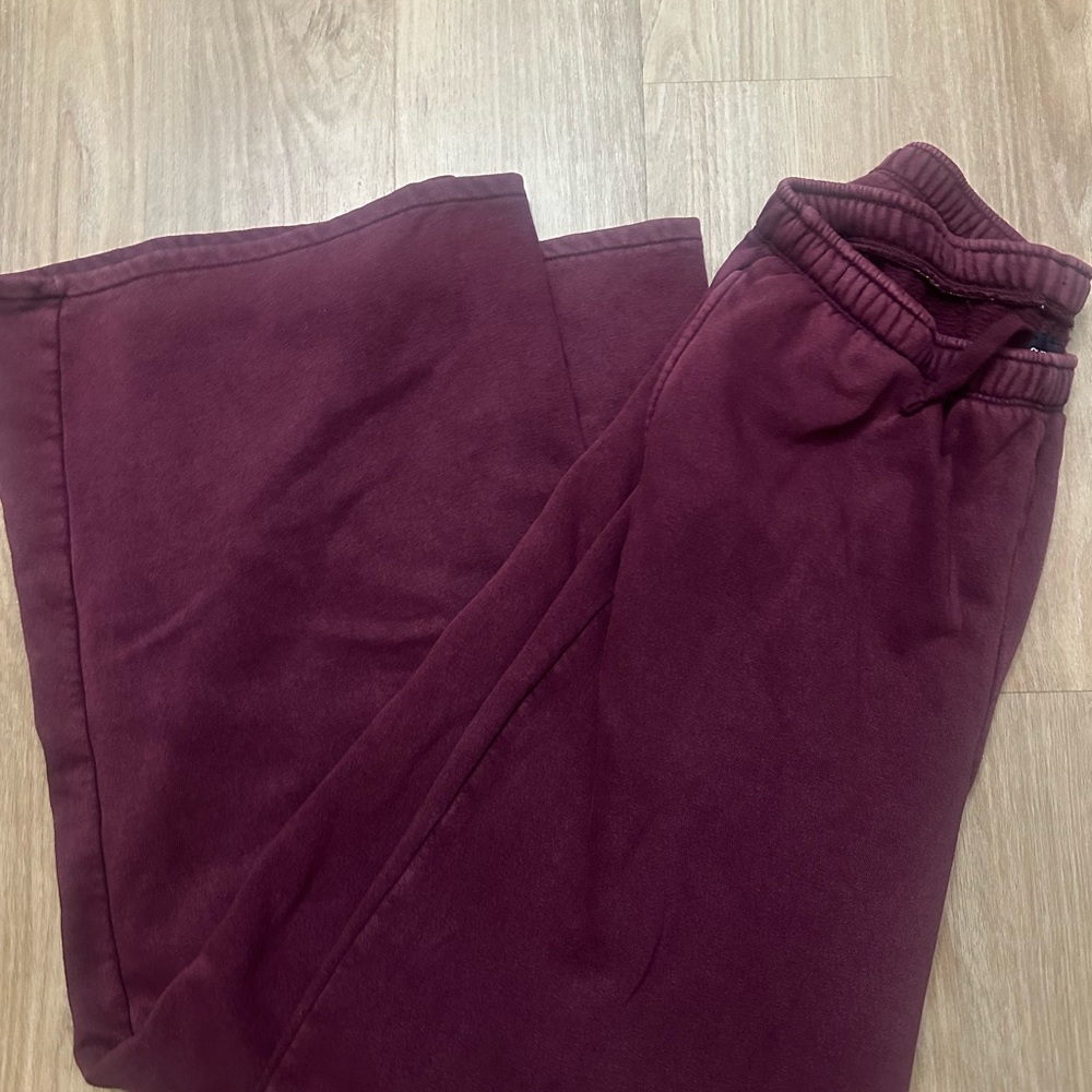 Burgundy Wide-leg pants